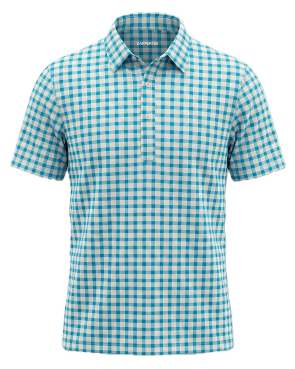 British Oxford Blue&White Checks Office Polo