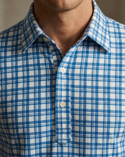Manhattan Wall Street Blue Polo For Office
