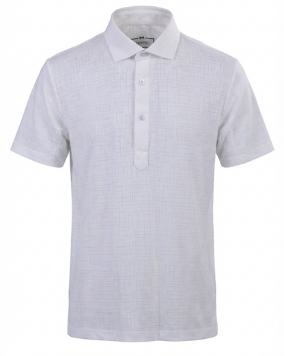 Regal Ultimate Jaquard Design Structure White Polo