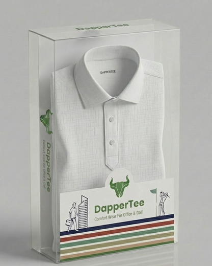 Regal Ultimate Jaquard Design Structure White Polo