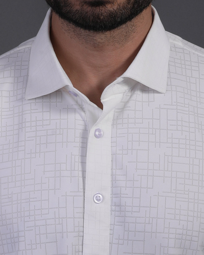 Regal Ultimate Jaquard Design Structure White Polo