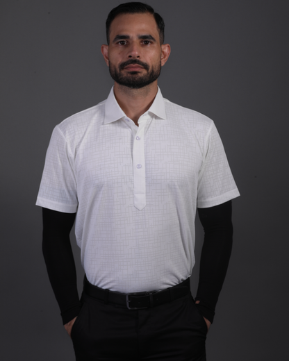 Regal Ultimate Jaquard Design Structure White Polo