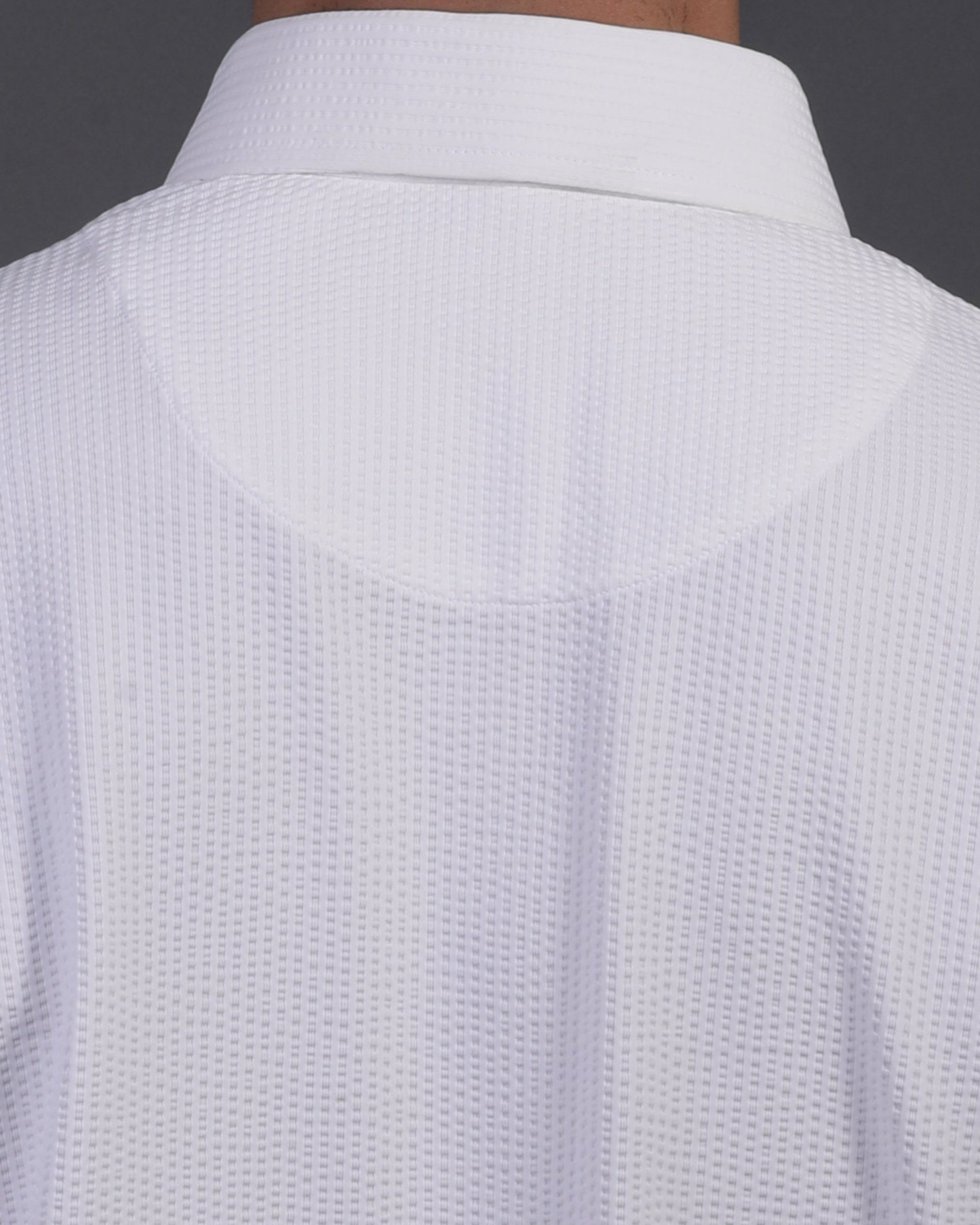 Regal Dot Structured Jaquard White Polo