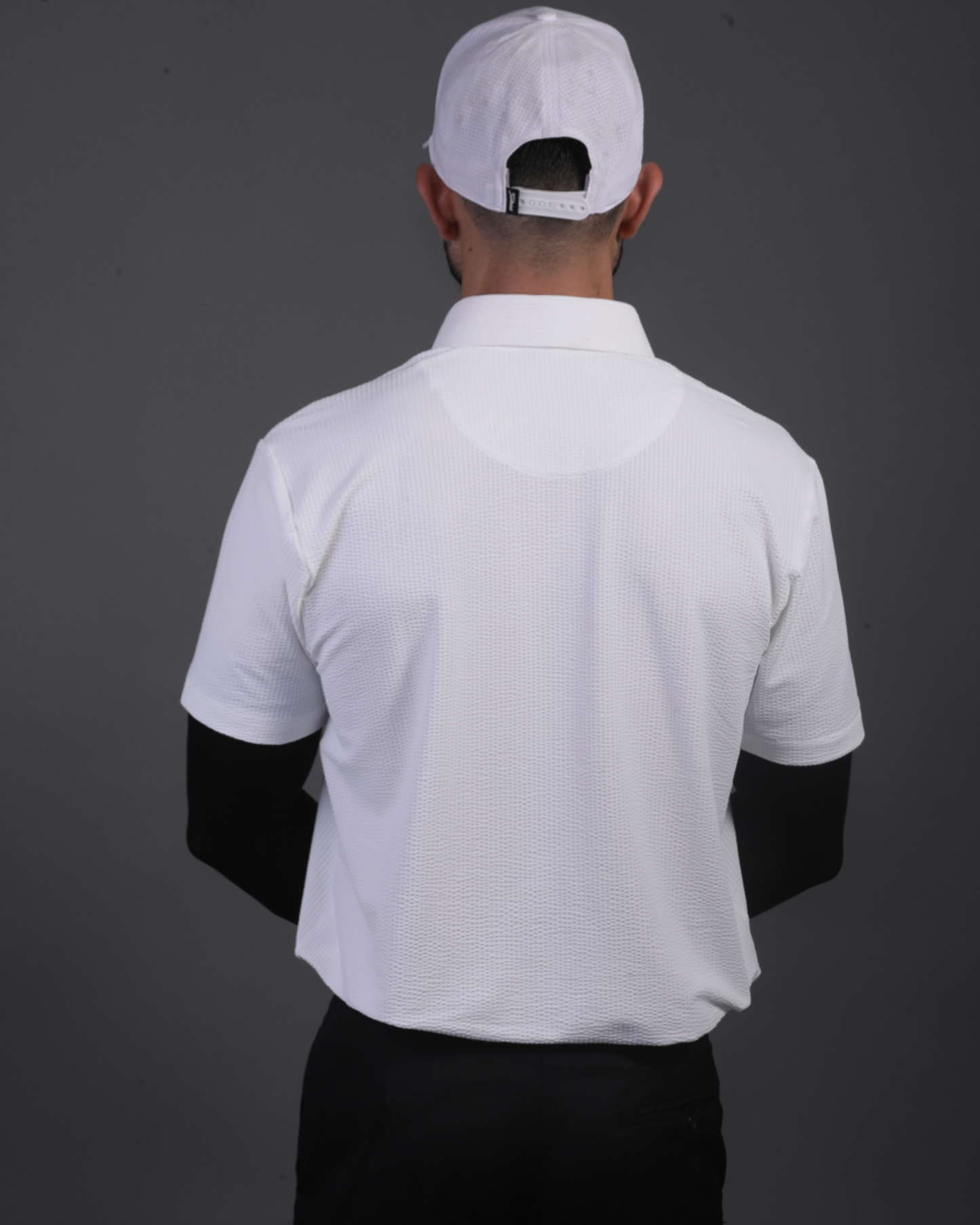 Regal Dot Structured Jaquard White Polo