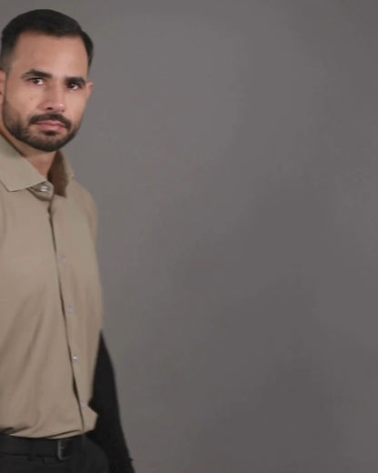 Performance video showcasing DapperTee stretchable open polo during a professional corporate meeting.