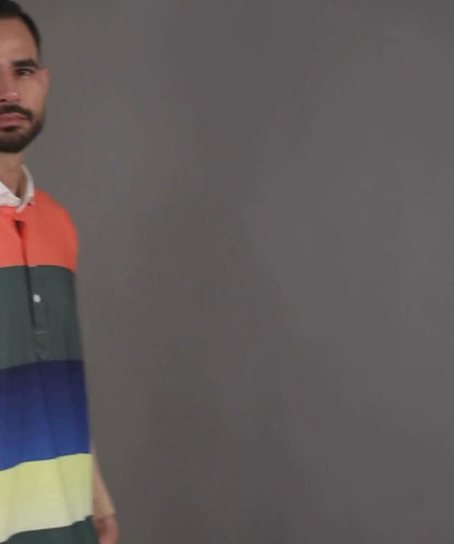 Performance video showcasing DapperTee stretchable golf polo fabric during professional athletic movement.