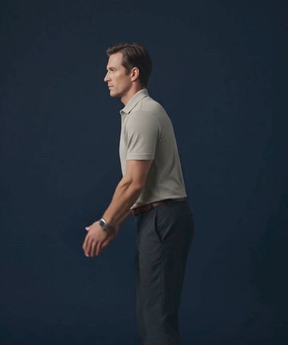 Netherland Khaki Jaquard Polo For Office