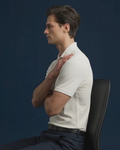 Wallstreet Bestseller Premium White Striper Polo For Office