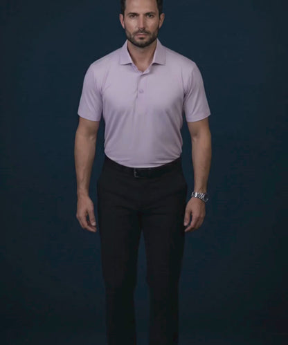 Prestige Classic Light Mauve Jaquard Polo