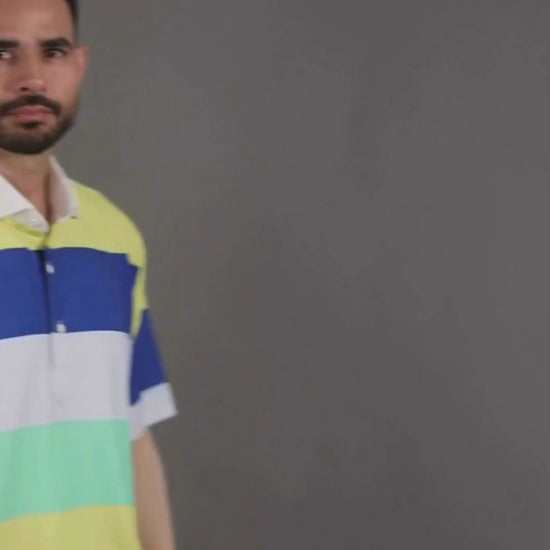 Performance video showcasing DapperTee stretchable golf polo fabric during professional athletic movement.