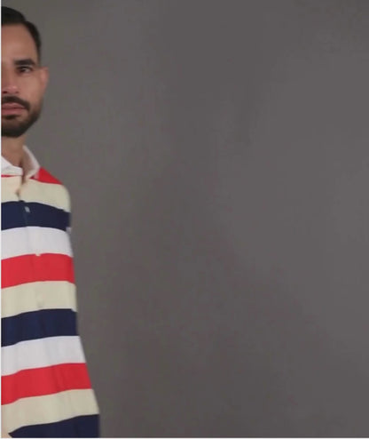Performance video showcasing DapperTee stretchable golf polo fabric during professional athletic movement.