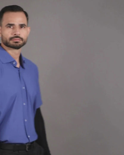 DapperTee white black stripe polo highlighting firm collar and professional tailored fit.