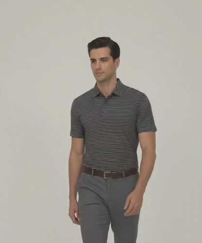 Stunning Black White Stripe Polo For Office