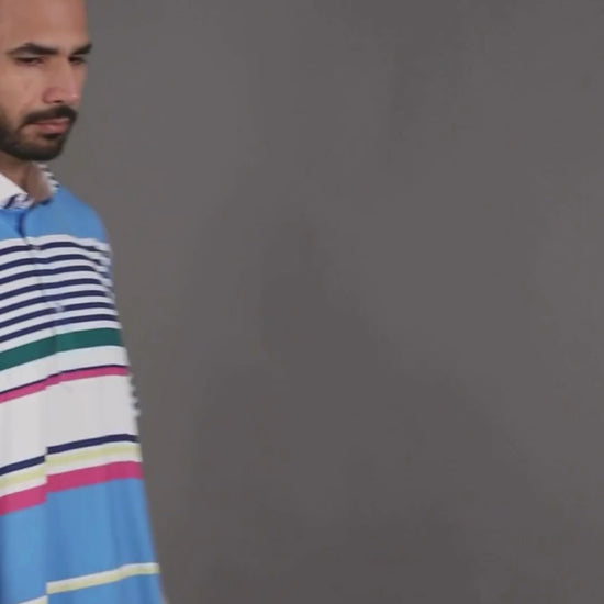 Premium DapperTee golf polo featuring flexible fit for active movement.
