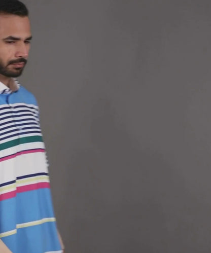 Premium DapperTee golf polo featuring flexible fit for active movement.