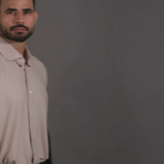 Performance video showcasing DapperTee stretchable open polo during a professional corporate meeting.