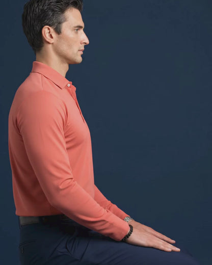 Japan Sun Rust Long Sleeves Polo